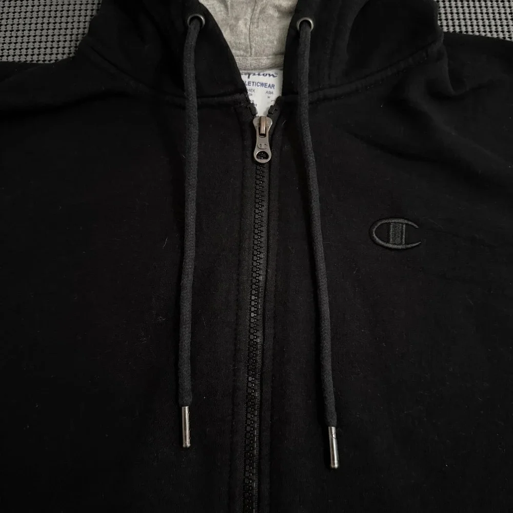 Champion Mens Powerblend Fleece Full Zip Hoodie Black Size Small‎